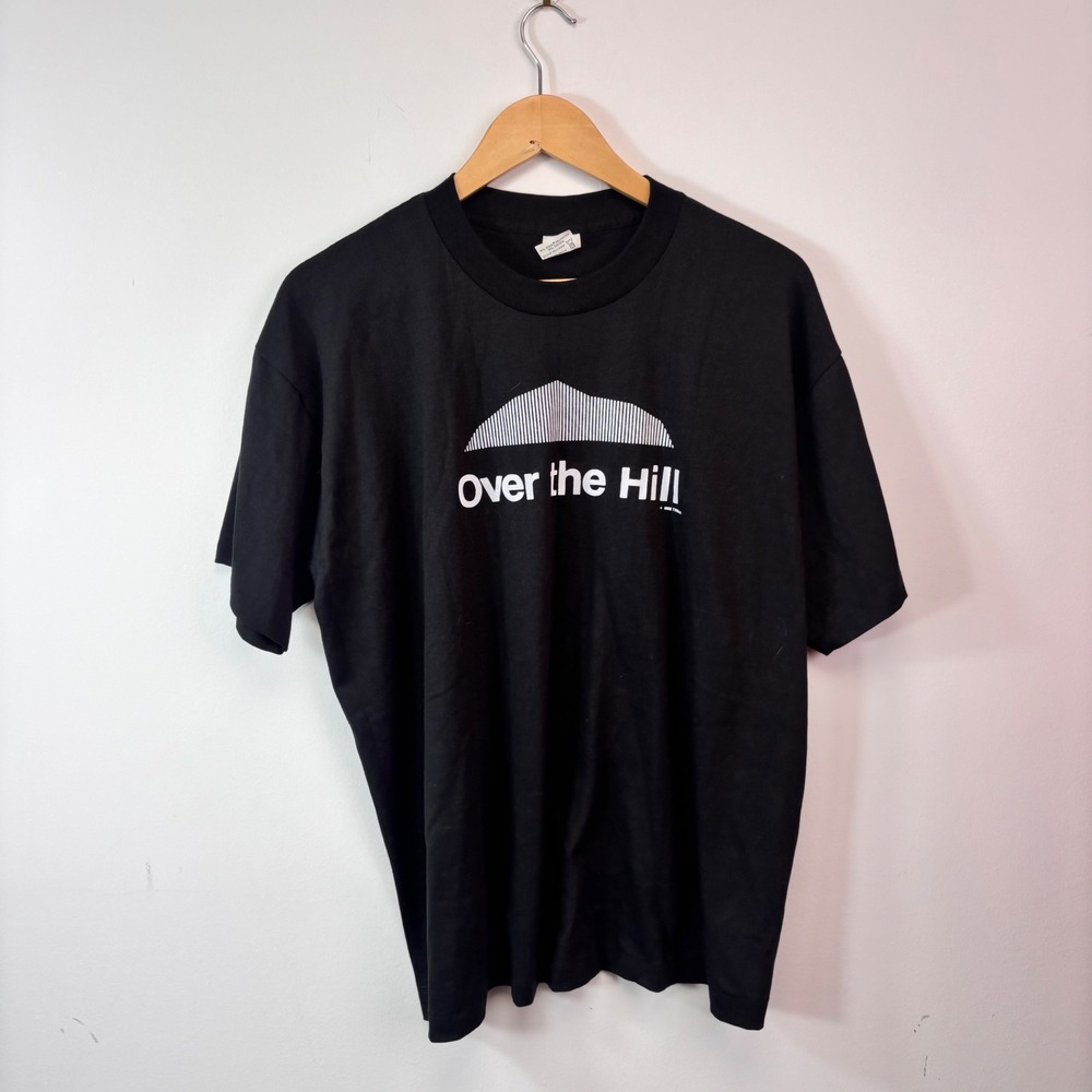 Vintage 1986 Over The Hill Black Graphic T Shirt HEFT XL Single Stitch